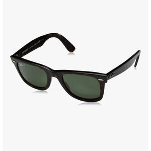 Ray-Ban RB2140 Wayfarer Gradient Square Sunglasses Tortoise Polarized Green 50mm